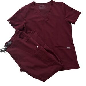 Figs Burgundy Scrub Set